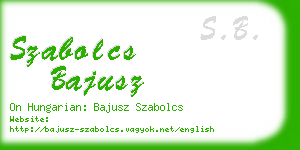 szabolcs bajusz business card